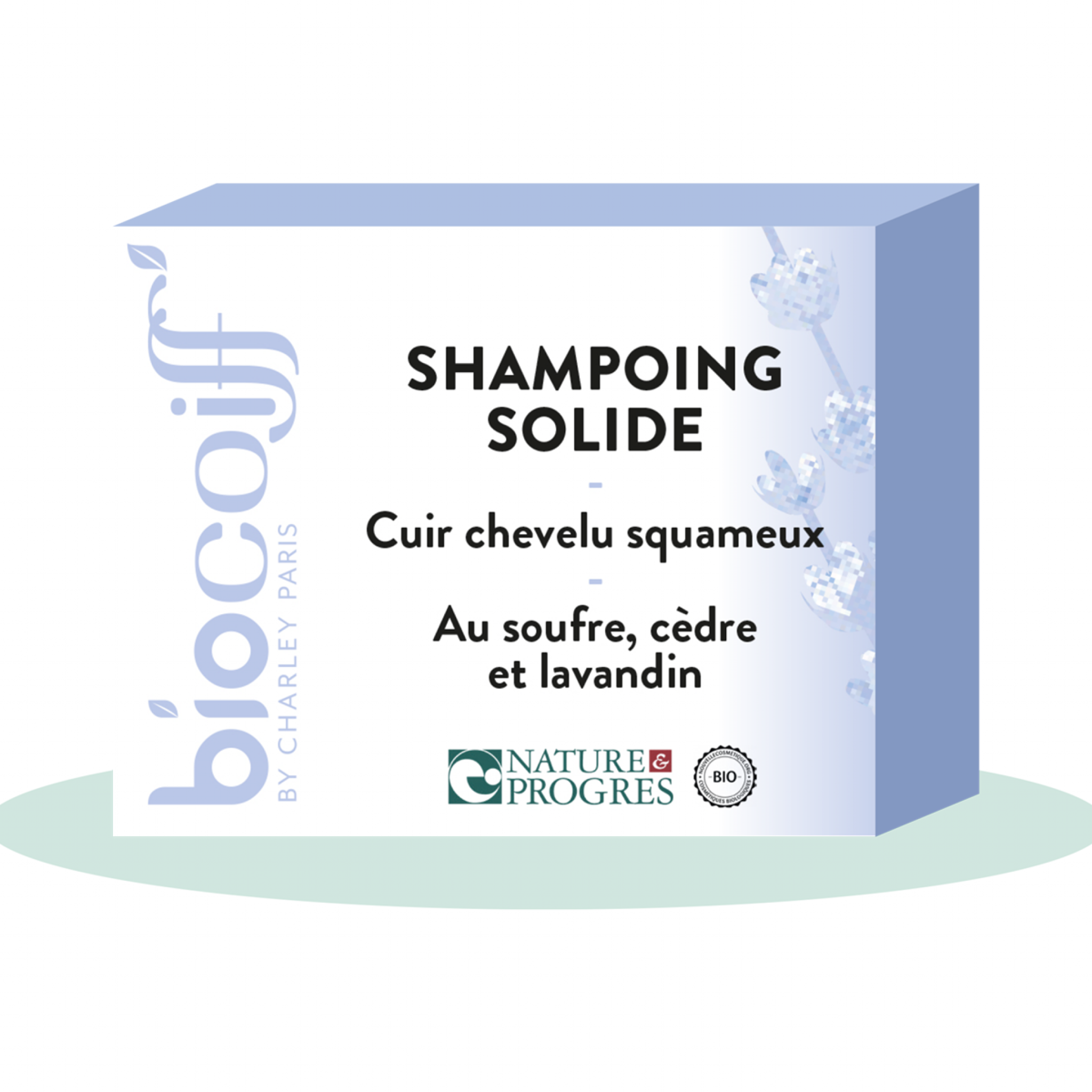 Shampoing Solide Bio au Soufre, Cèdre, Lavandin Vegan& Made in France